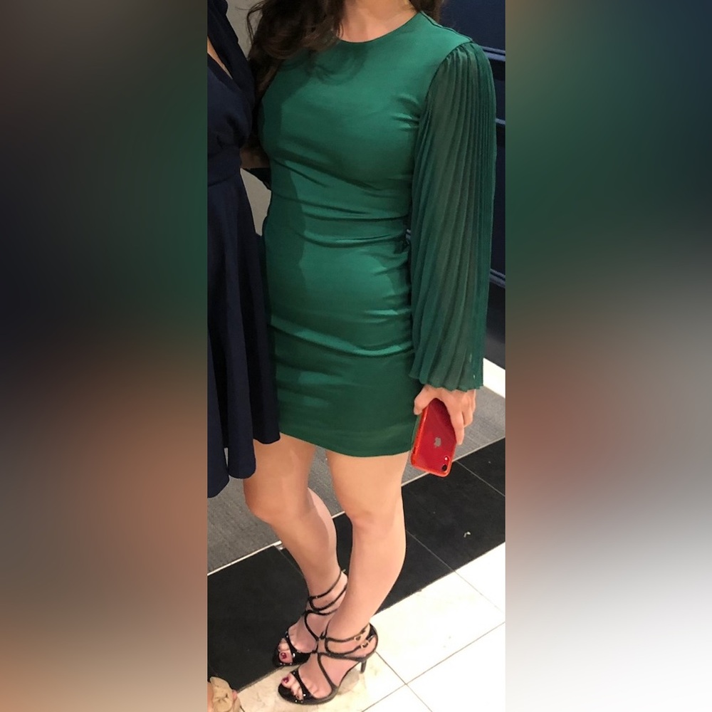 Alice + Olivia emerald green bodycon mini dress